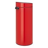 Brabantia - Poubelle Touch Bin Unie New, 30L - Rouge Passion