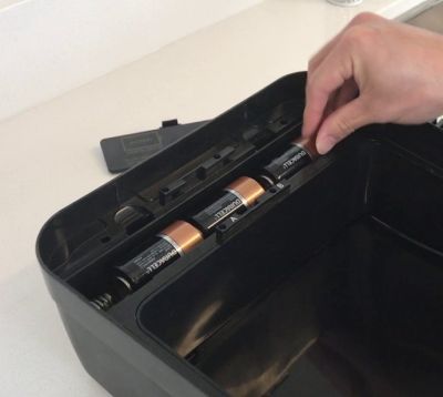 poubelle automatique piles batteries